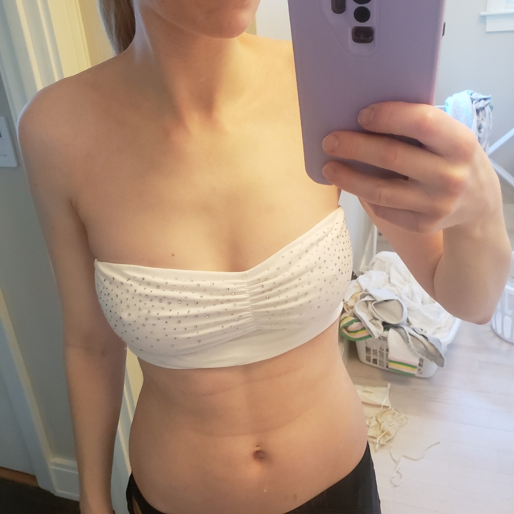 Victoria's Secret Rhinestone Bling Crop Top S/P